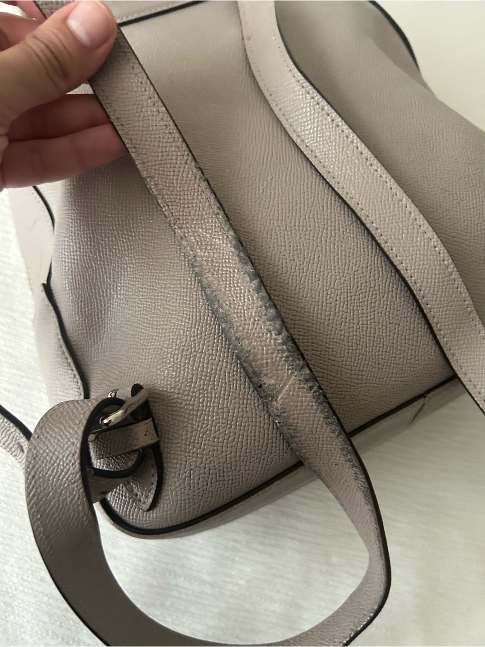 Coach Crossgrain Leather Jordyn Beige Backpack - Picture 6 of 10